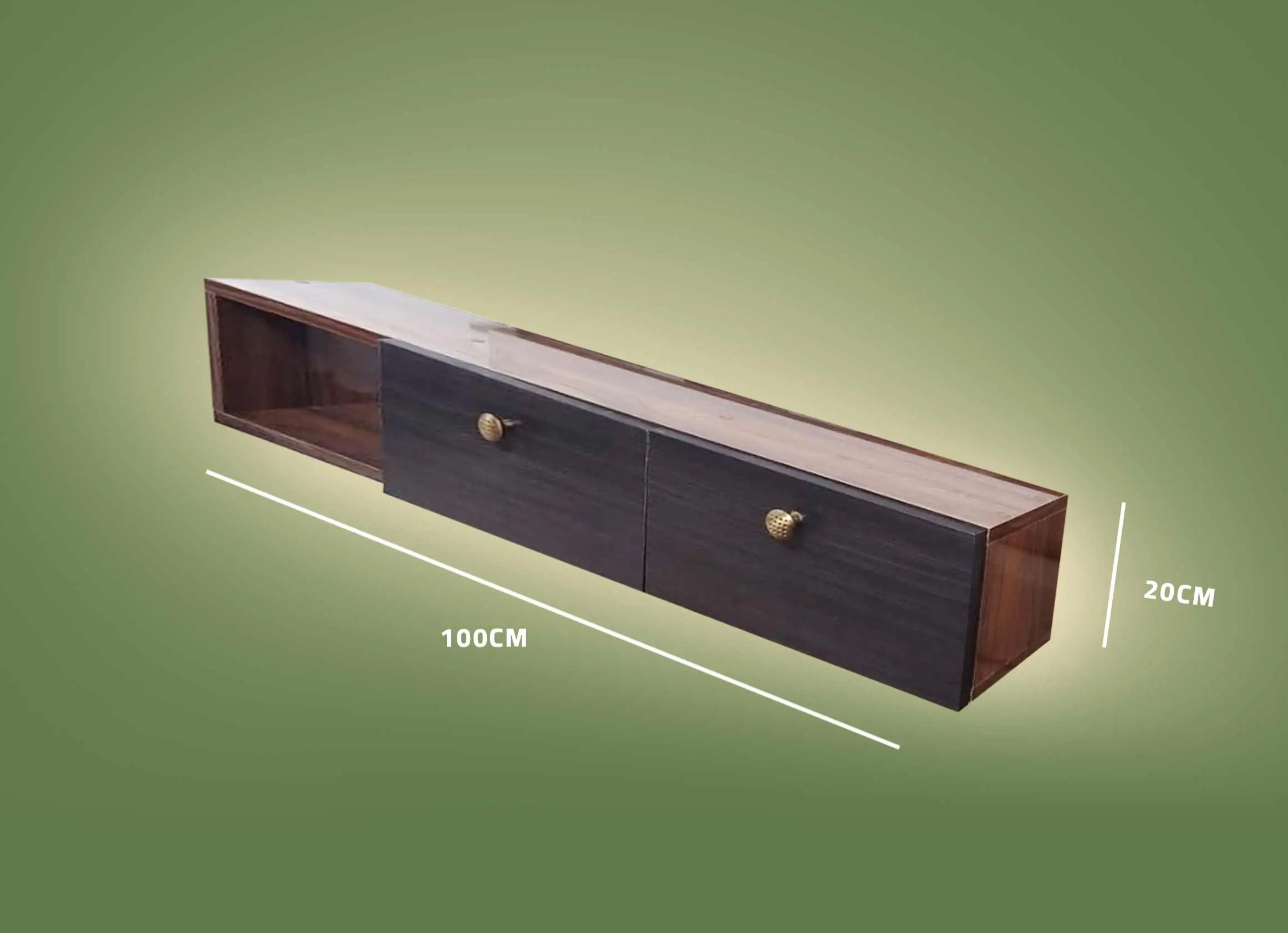 Meuble TV Flottant Moderne avec Rangements