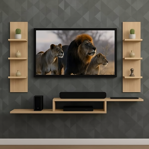 Meuble TV Suspendu, Système de Rangement Mural Élégant